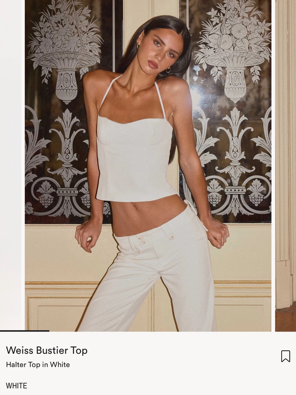 🥥🤍 White Halter Top - White Cropped Halter Top